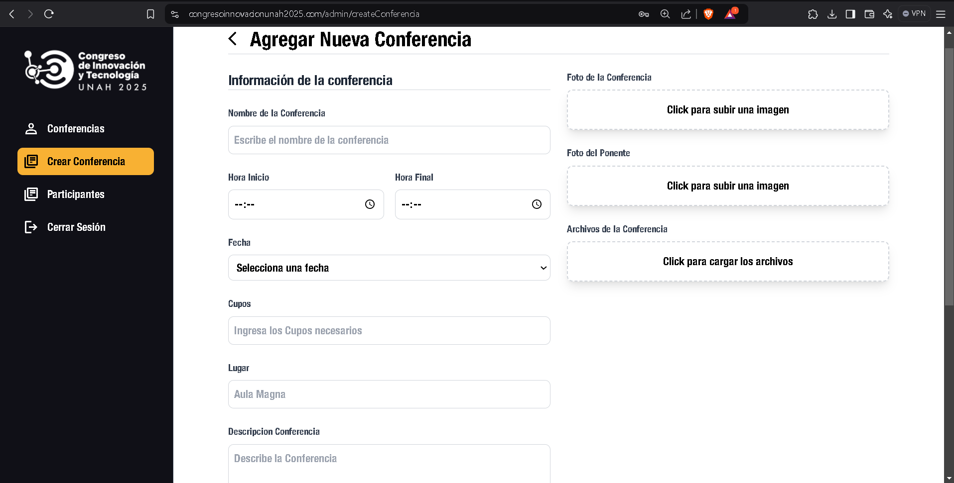 🖥️ WebApp Congreso UNAH